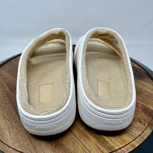 Crocs Classic Cozzzy Sandal White/Shitake Men's 10/ Women's 12 NWT 208963-1MZ - Picture 4 of 8